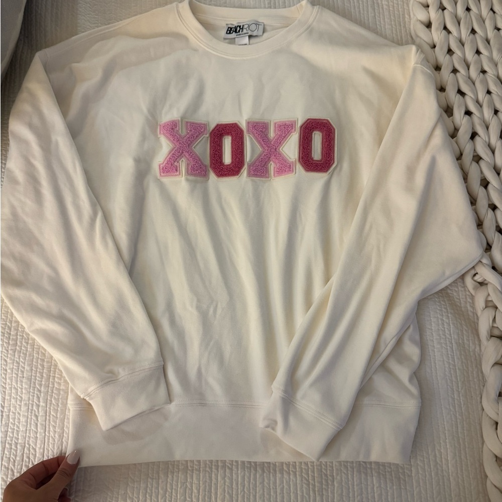 Beach Riot XOXO Women's White Sweater